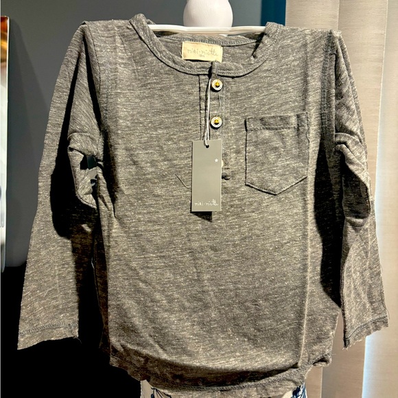 Miki Miette Gray Colored Baby Blouse ~ Size - 18 Months - Picture 4 of 8